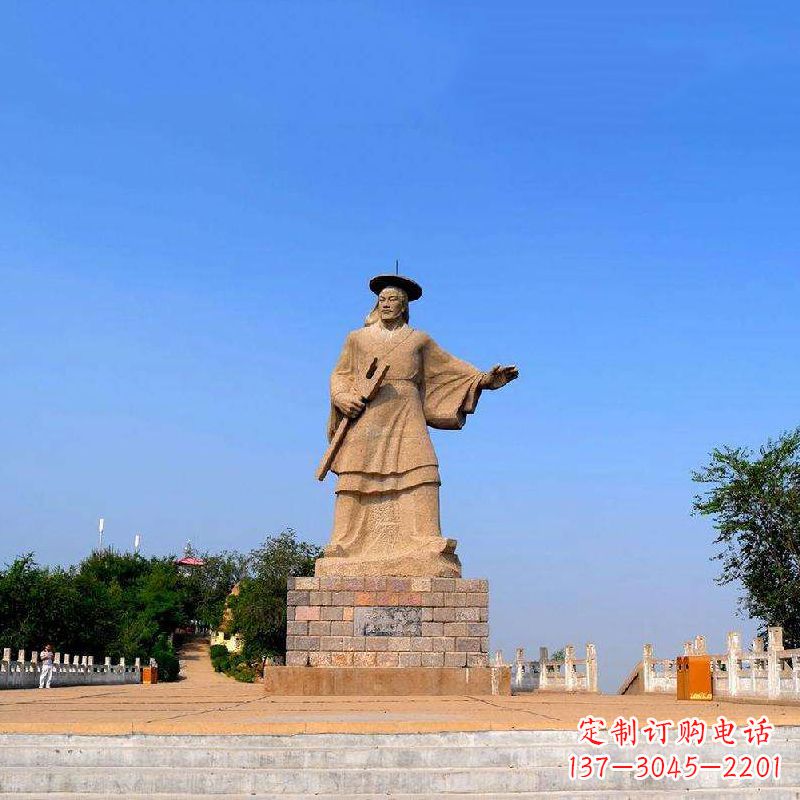 重庆景区景点历史名人著名治水人物大禹石雕像
