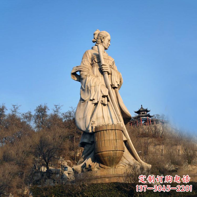 重庆景区景点历史名人古代著名美女文姜大型景观雕塑