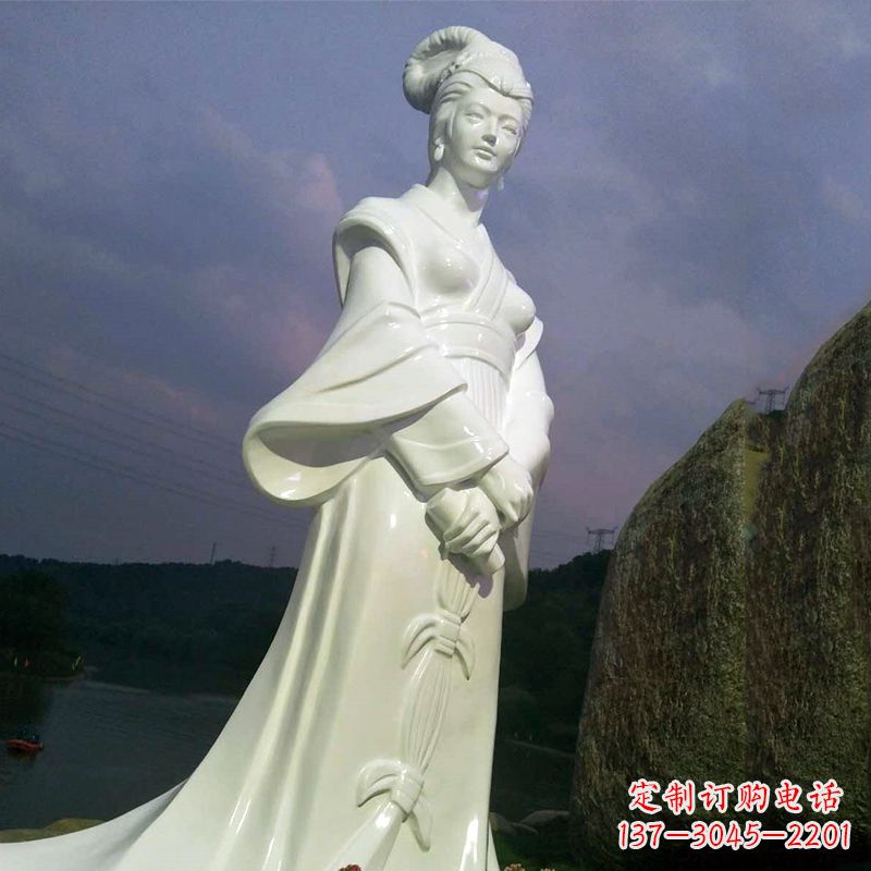 重庆传承美丽传说——西施汉白玉石雕像