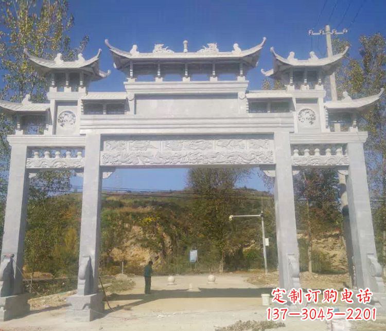 重庆中领雕塑:精雕制作仿古石牌坊石雕