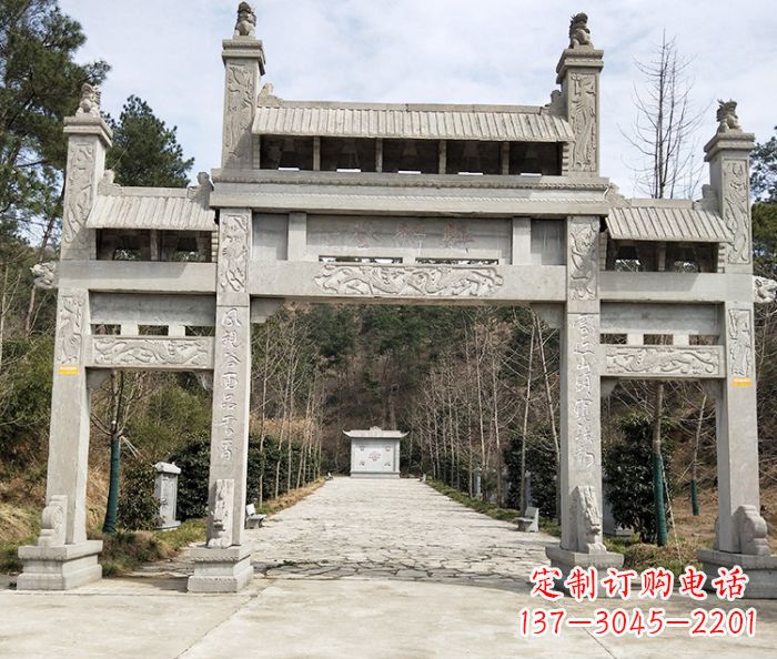 重庆中领雕塑定制牌坊石雕