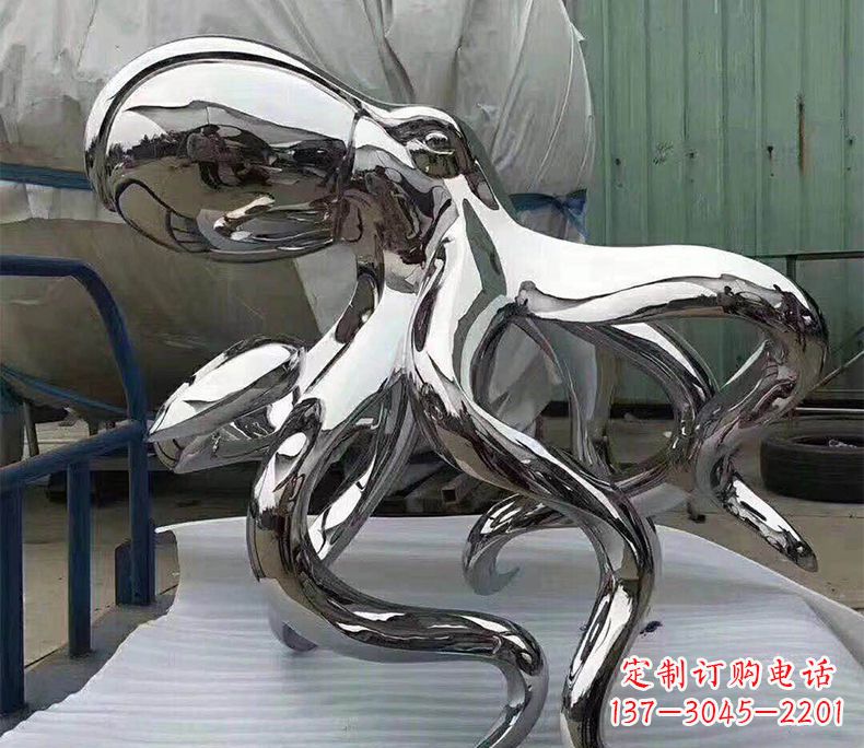 重庆镜面不锈钢章鱼雕塑