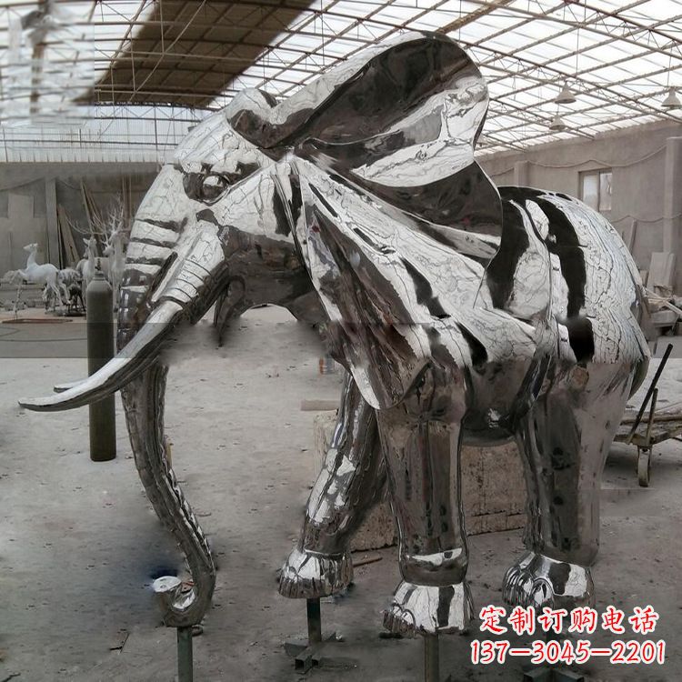 重庆镜面大象不锈钢雕塑