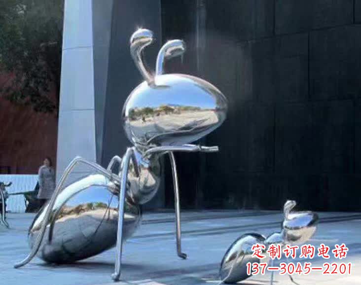 重庆不锈钢蚂蚁雕塑,抛光镜面,精致精美