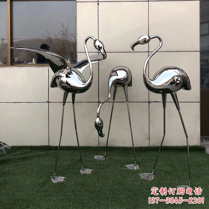 重庆魅力传递,不锈钢仙鹤雕塑