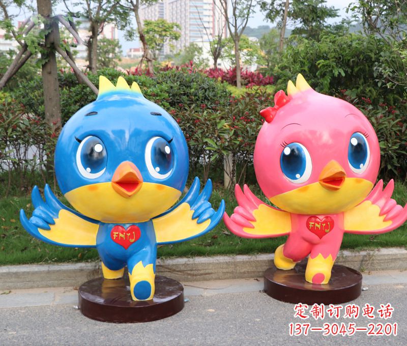 重庆卡通鸽子，游乐园商场幼儿园吉祥物美陈雕塑摆件