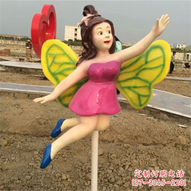 重庆领雕塑:精美的蝴蝶仙子公园景观雕塑
