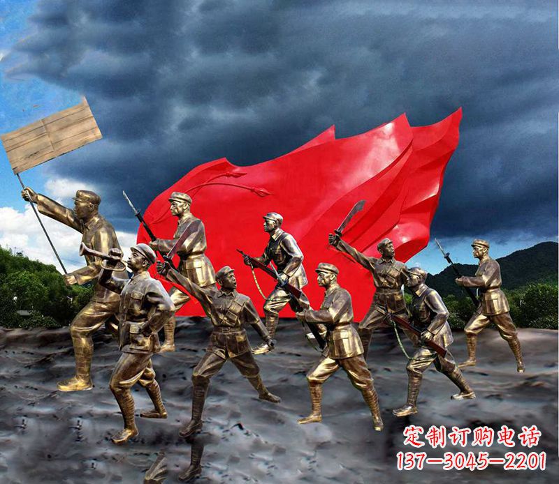 重庆抗日红军革命人物雕塑