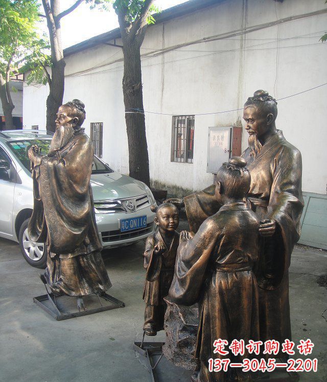重庆孔融让梨校园景观铜雕