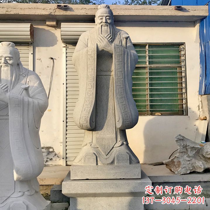 重庆用砂岩浮雕铸造大师级精美孔子雕塑