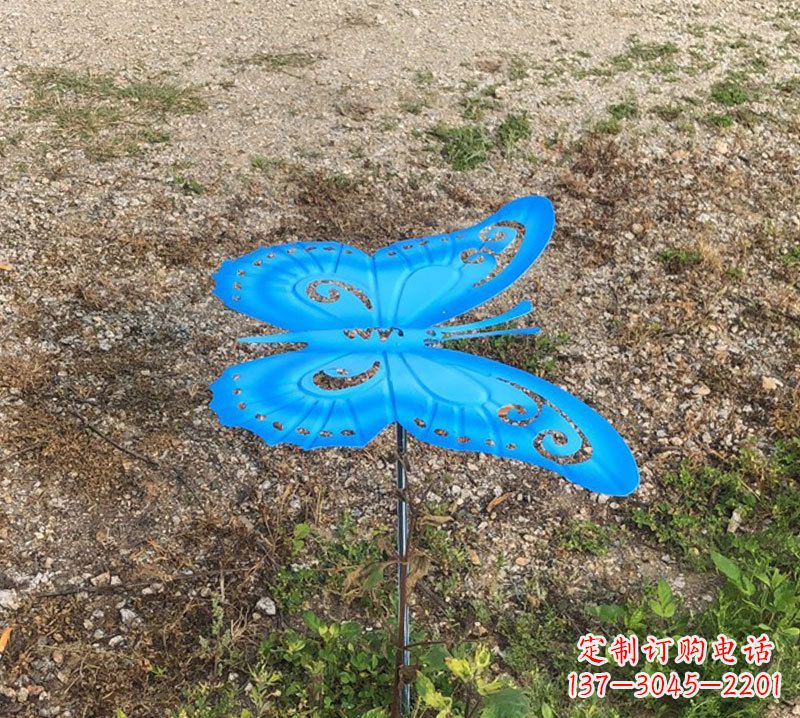 重庆蓝色不锈钢铁艺蝴蝶雕塑