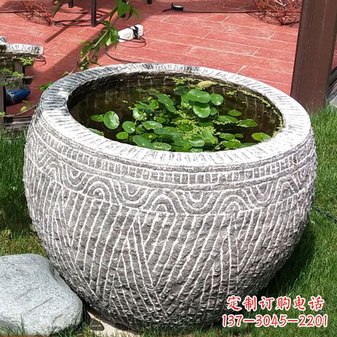 重庆老青石花盆鱼缸