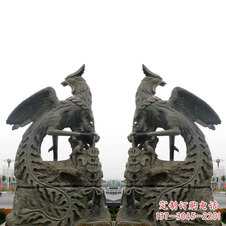 重庆老青石凤凰雕塑