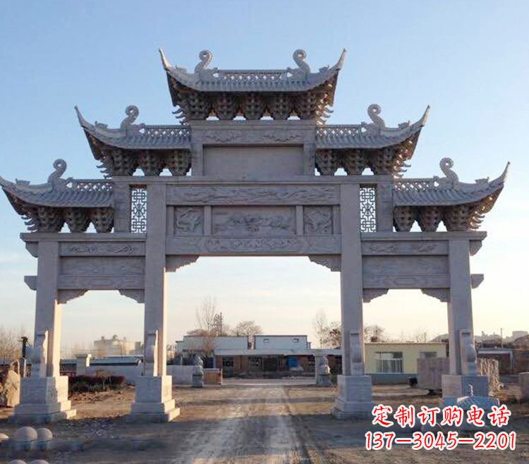 重庆传承创新,老石牌坊雕塑定制