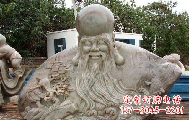 重庆大型寿星胸像石雕,体现特定文化精神