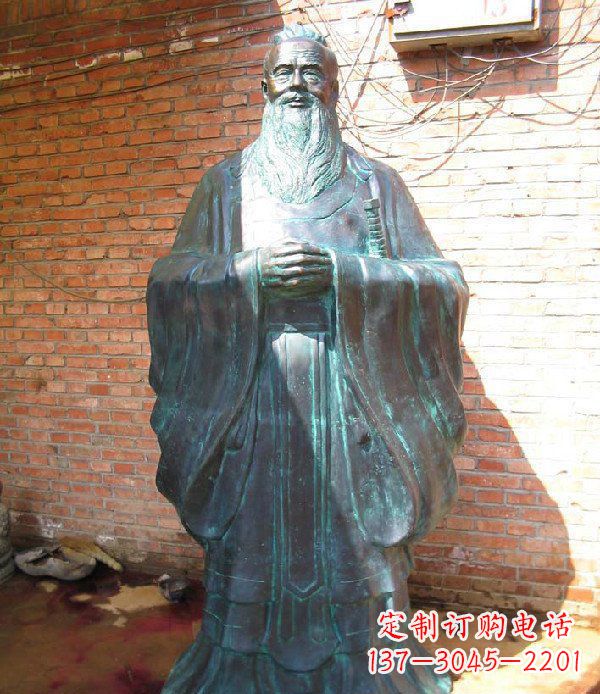 重庆老子校园历史名人铜雕,给您的经典力量