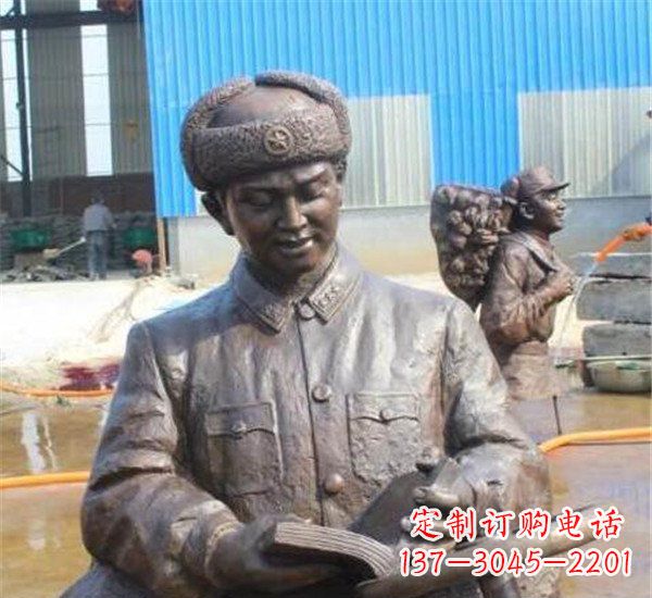 重庆雷锋校园英雄名人铜雕