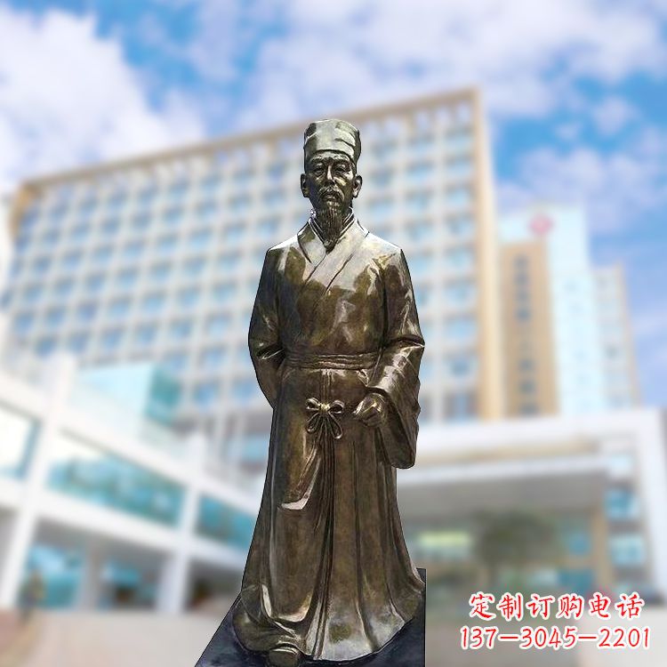 重庆李时珍仿铜雕塑-医院医学院历史名人古代著名人物雕像