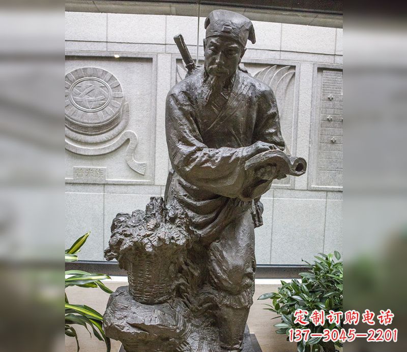 重庆中领雕塑自主研发了高雅李时珍铜雕,它以历…