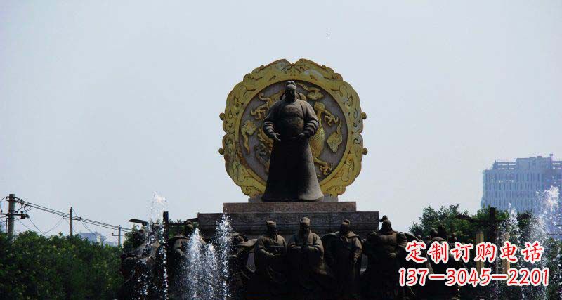 重庆李世民古代名人铜雕
