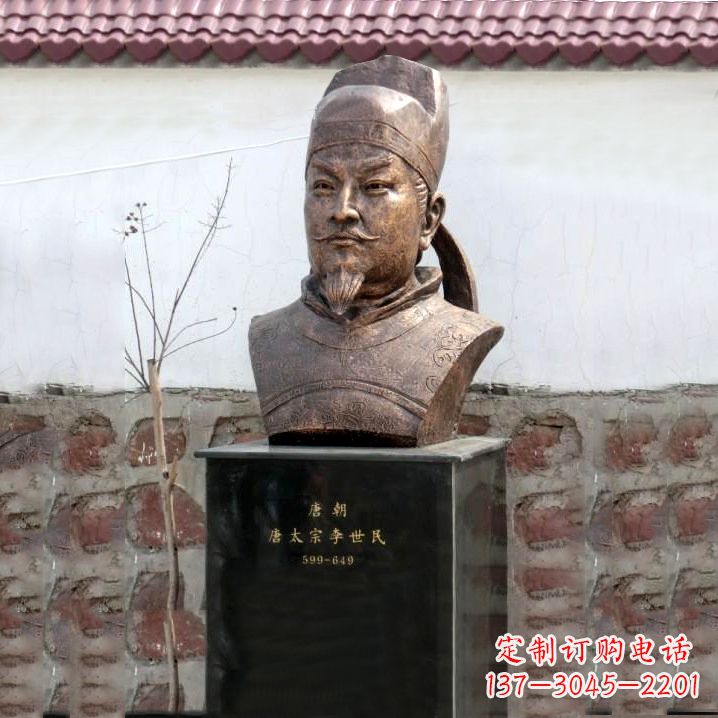 重庆李世民铸铜头像雕塑