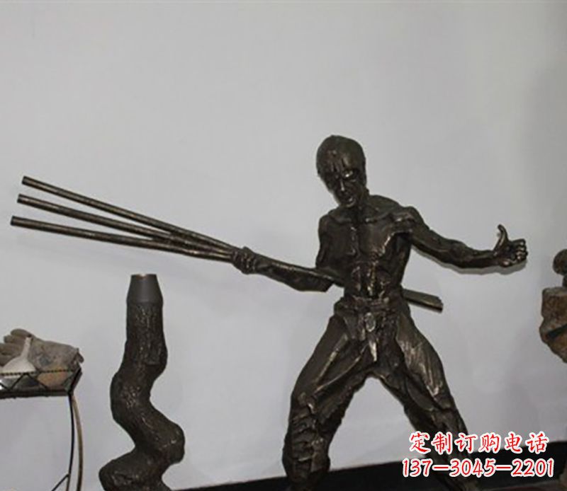 重庆李小龙广场小品铜雕