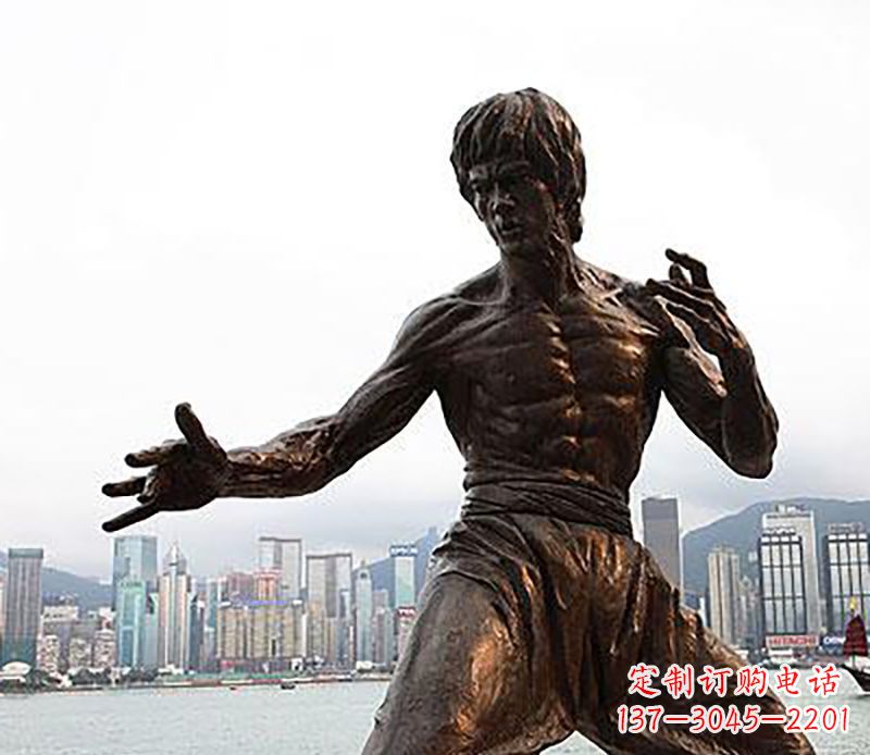 重庆李小龙名人电影明星铜雕