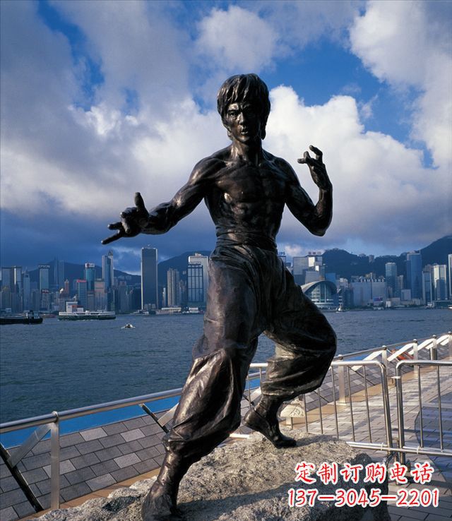 重庆李小龙近代名人铜雕