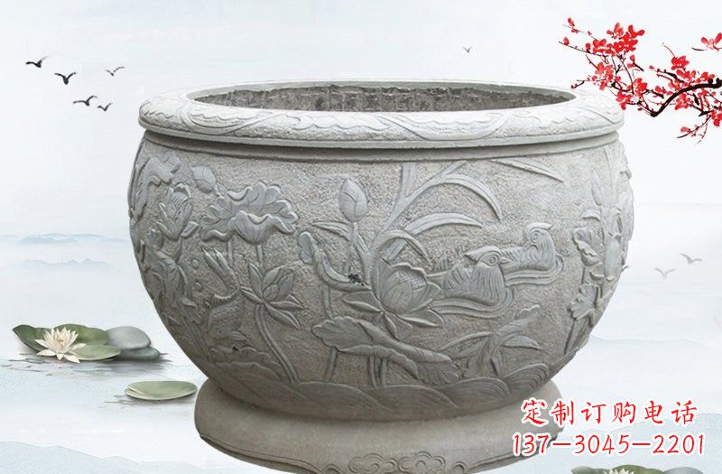 重庆艺术精美的水缸雕塑