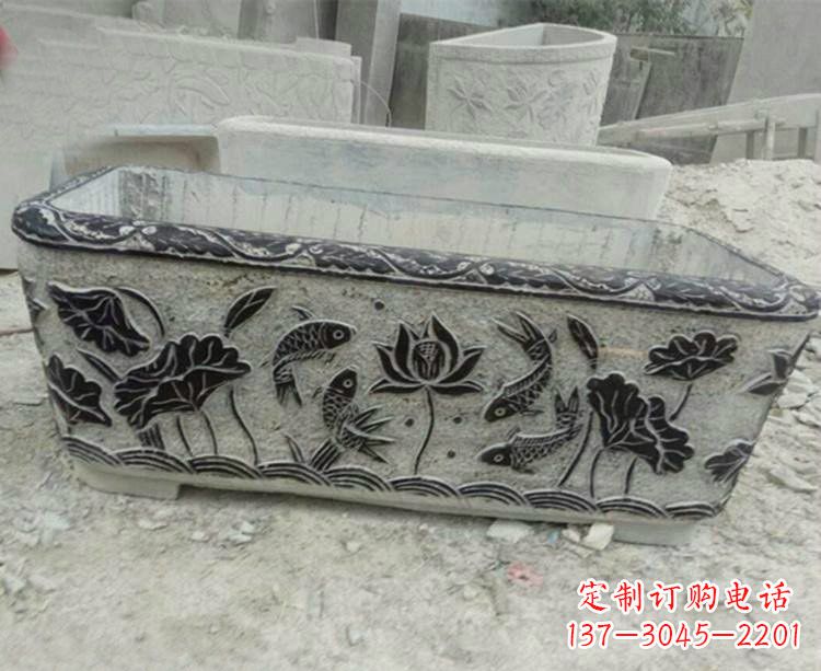重庆连年有余浮雕仿古水缸
