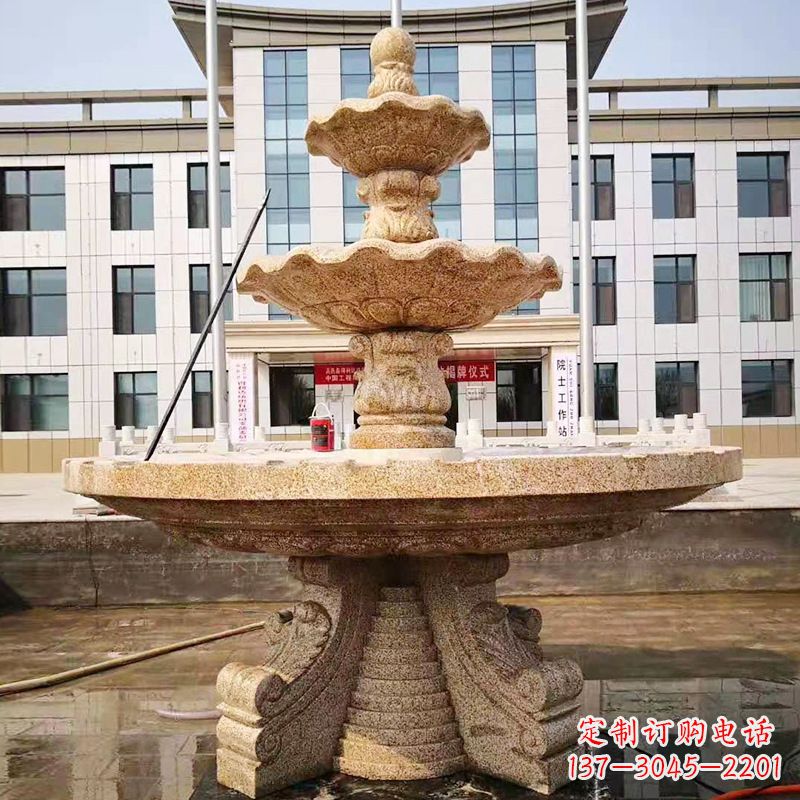 重庆中领雕塑的精美莲花石雕