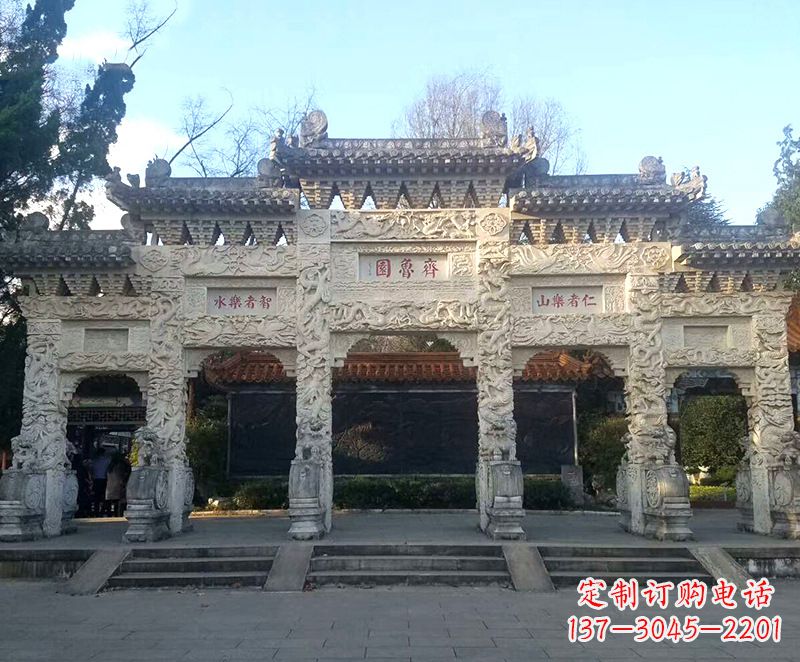 重庆传承石雕牌坊楼,领雕塑带来您极致定制