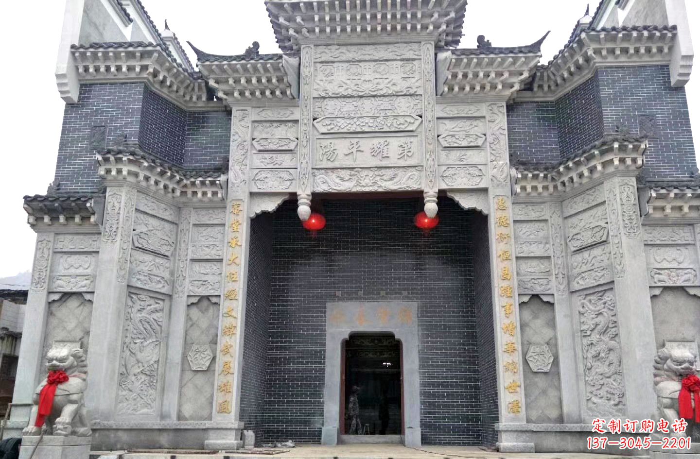 重庆陵园石雕牌坊|精湛的雕塑工艺
