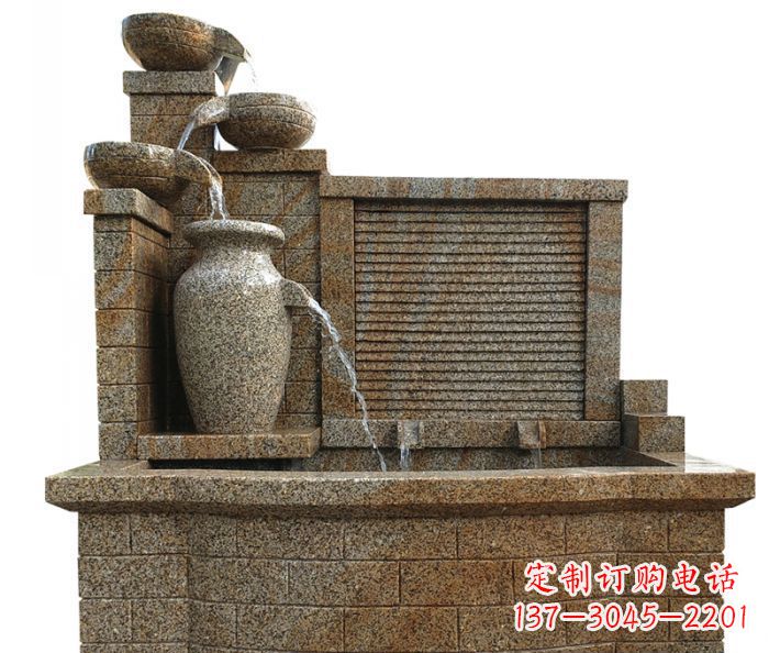 重庆中领雕塑专业定制水槽庭院石雕摆件,它们是…