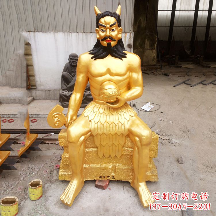 重庆神话雕塑——鎏金神农氏炎帝神像