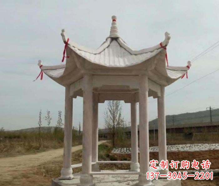 重庆六角石雕凉亭 (2)