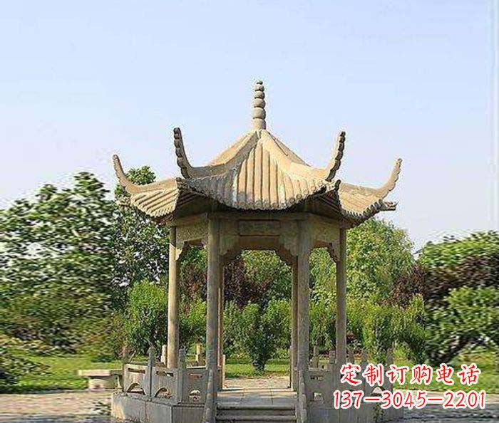 重庆六角石雕凉亭 (6)