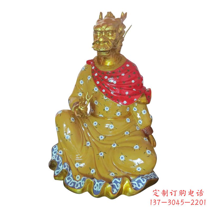 重庆龙-玻璃钢彩绘生肖雕塑