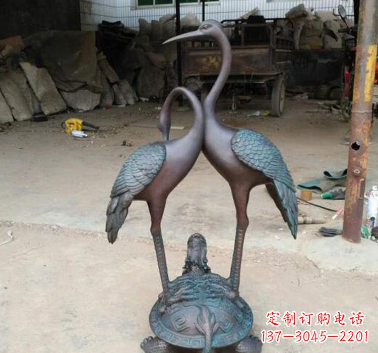 重庆龙龟仙鹤铜雕——传承传统,增添福气