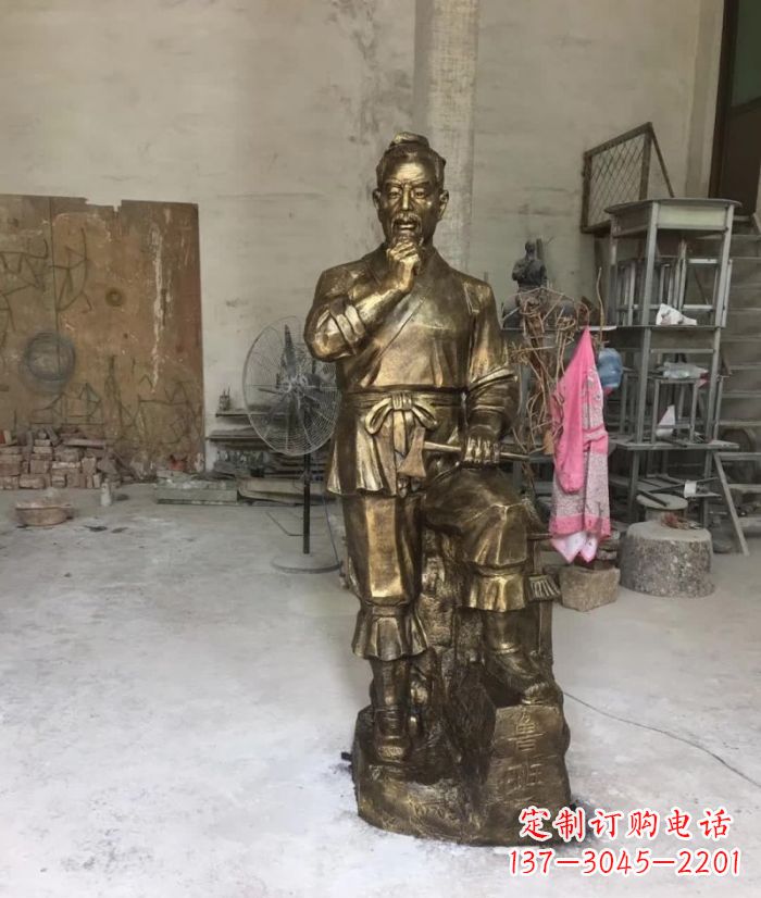 重庆鲁班古代名人铜雕