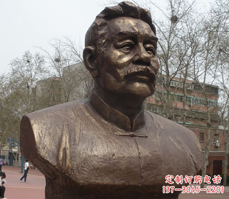 重庆鲁迅胸像名人铜雕是中领雕塑公司定制的一款…