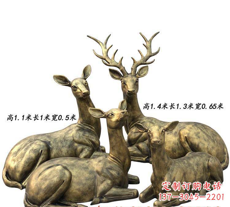 重庆鹿群铜雕
