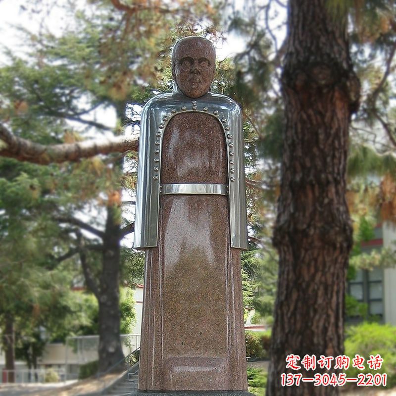 重庆路易斯·巴斯德抽象雕像-公园名人法国著名微生物学家雕塑