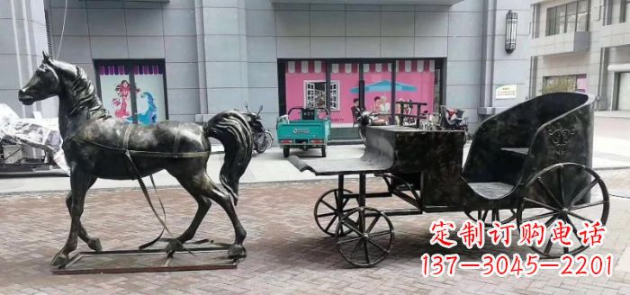 重庆高质量马车景观铜雕