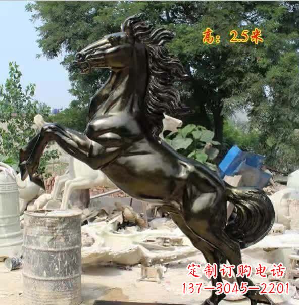 重庆马到成功铜雕 (2)