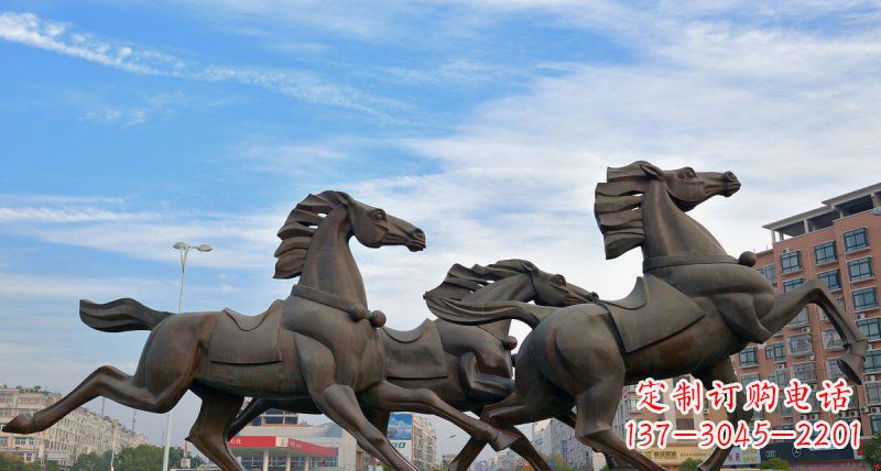 重庆马广场动物铜雕塑