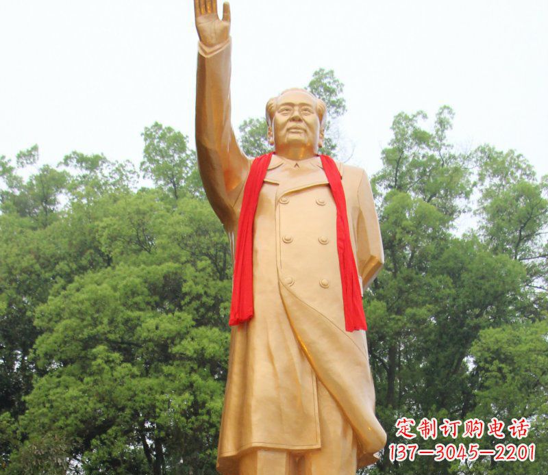 重庆毛主席挥手伟人铜雕