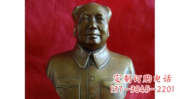 重庆毛主席伟人胸像铜雕,精美纳米工艺制作