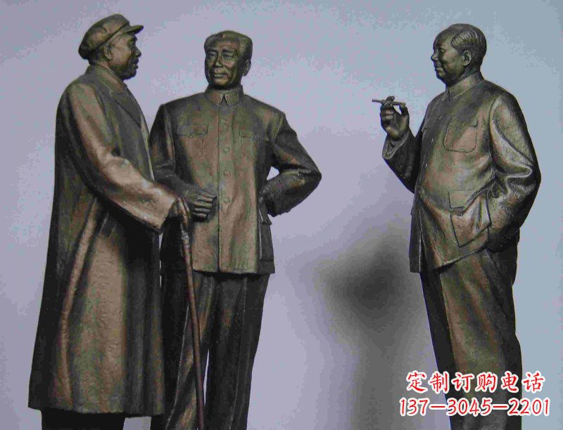 重庆毛主席周恩来朱德伟人铜雕