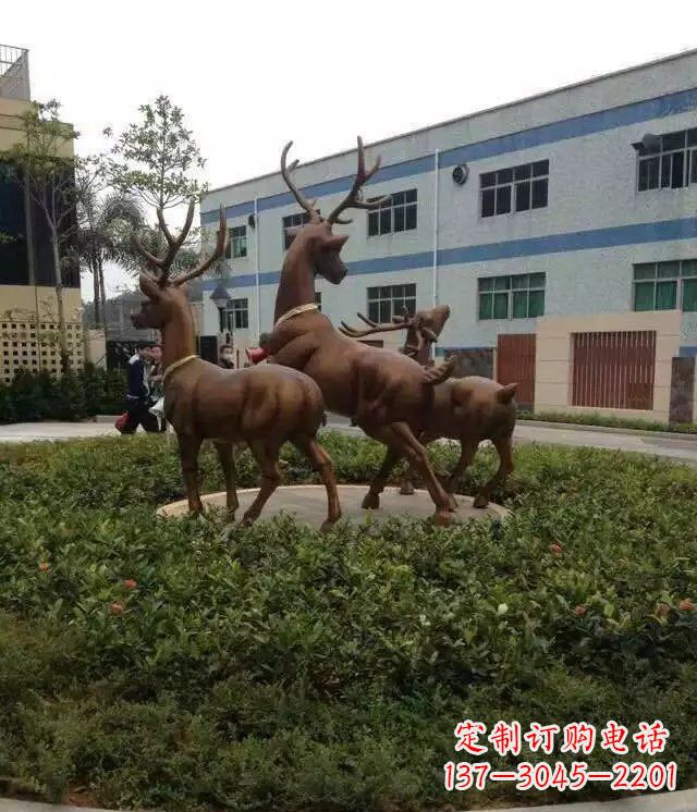 重庆梅花鹿小区铜雕精美礼品